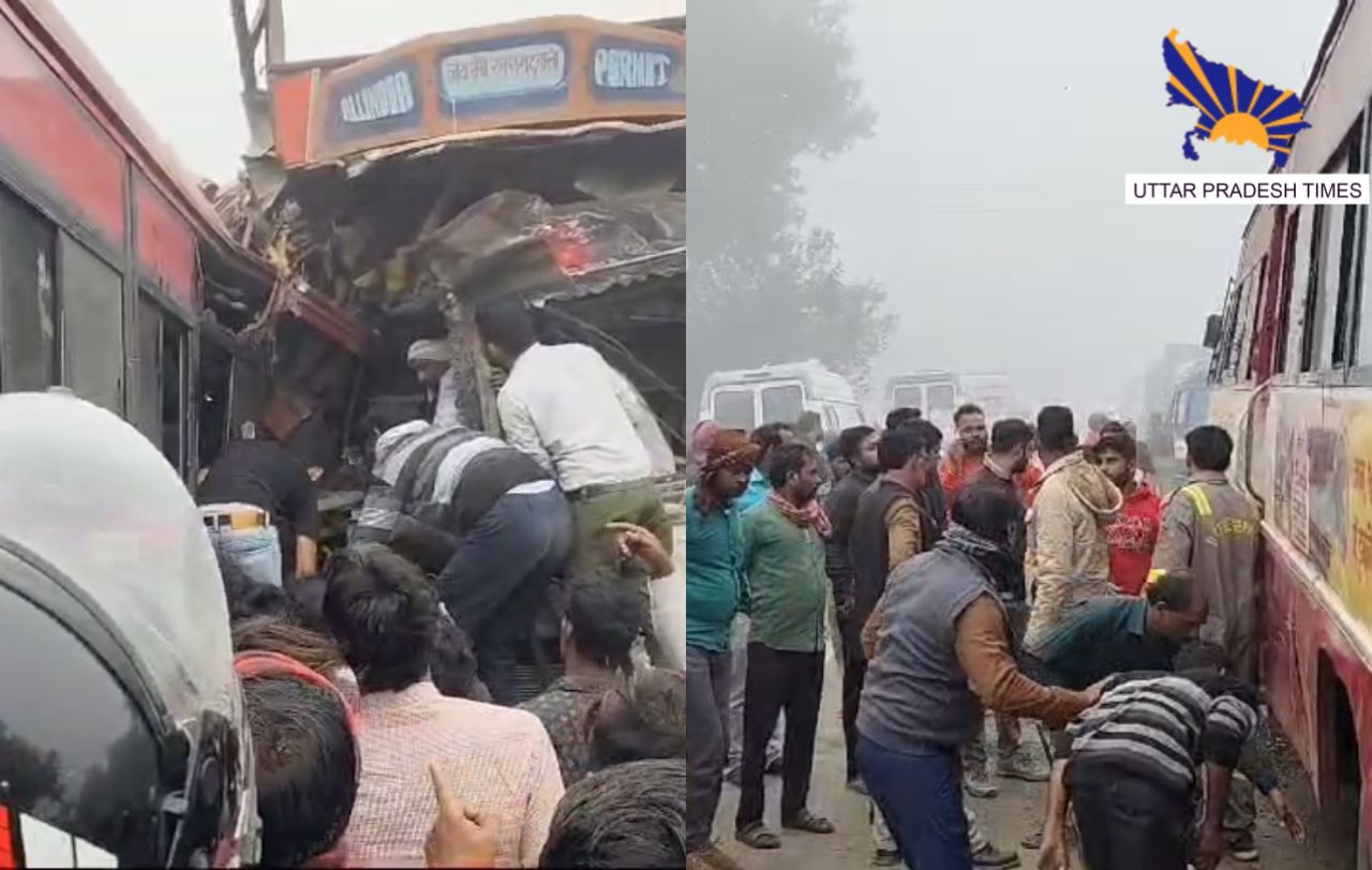 रोडवेज बस और ट्रक में हुई जोरदार भिड़ंत, बस में बैठी आधा दर्जन सवारियां हुई घायल, ट्रक चालक की भी हुई मौत