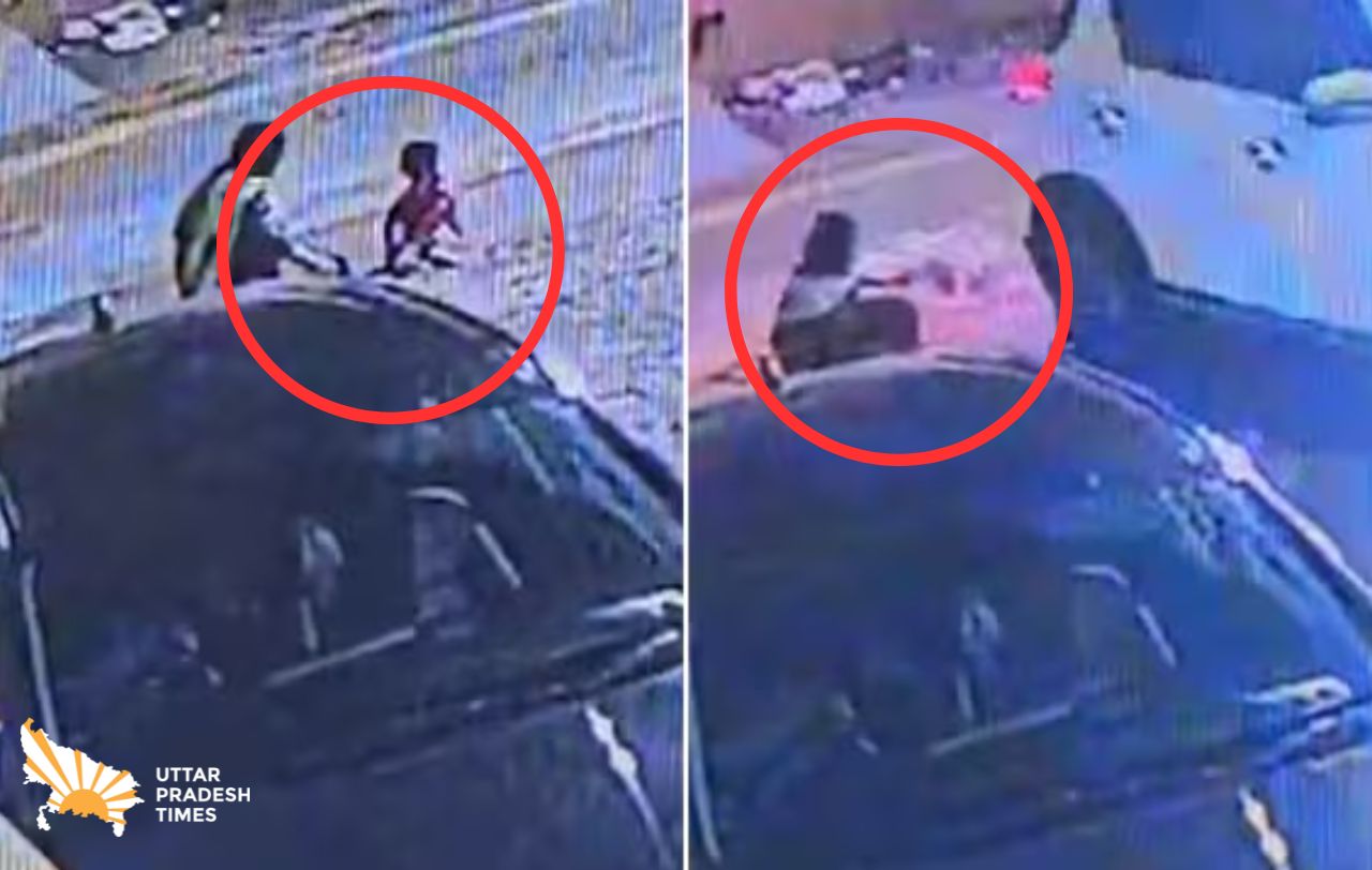 कार ने कुचला मासूम बच्ची को, वीडियो में कैद हुआ दर्दनाक दृश्य