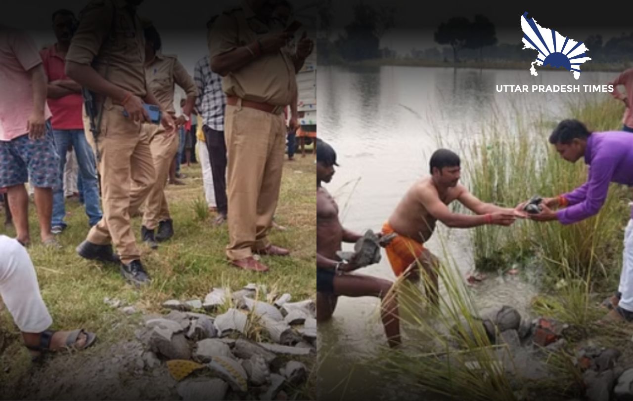 मंदिर से गायब पोखरी में मिली शिव-नंदी की मूर्तियां, पुलिस जांच में जुटी